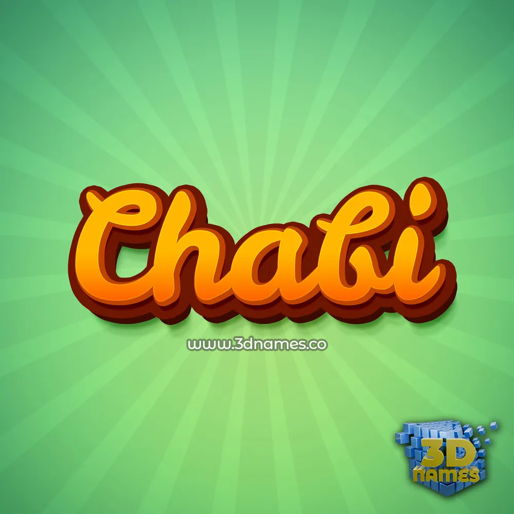 chabi in Green Rays style - 3D name wallpaper