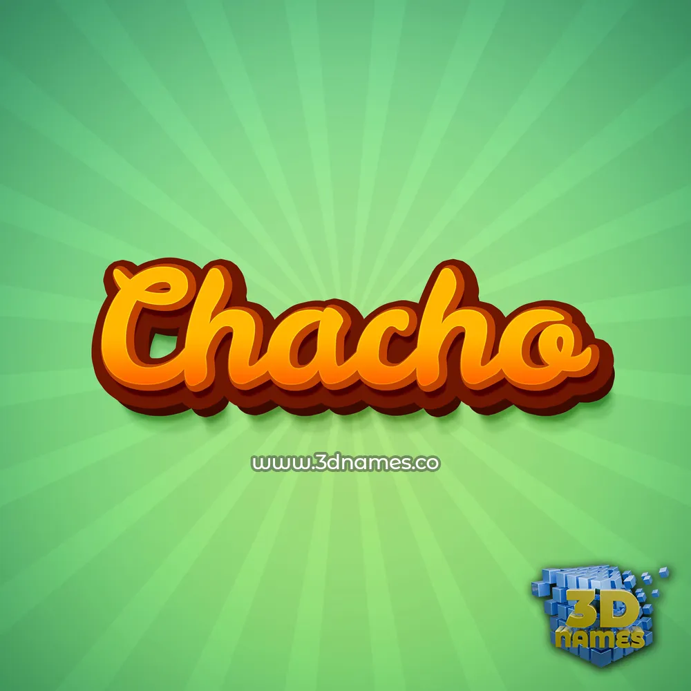 chacho in Green Rays style - 3D name wallpaper