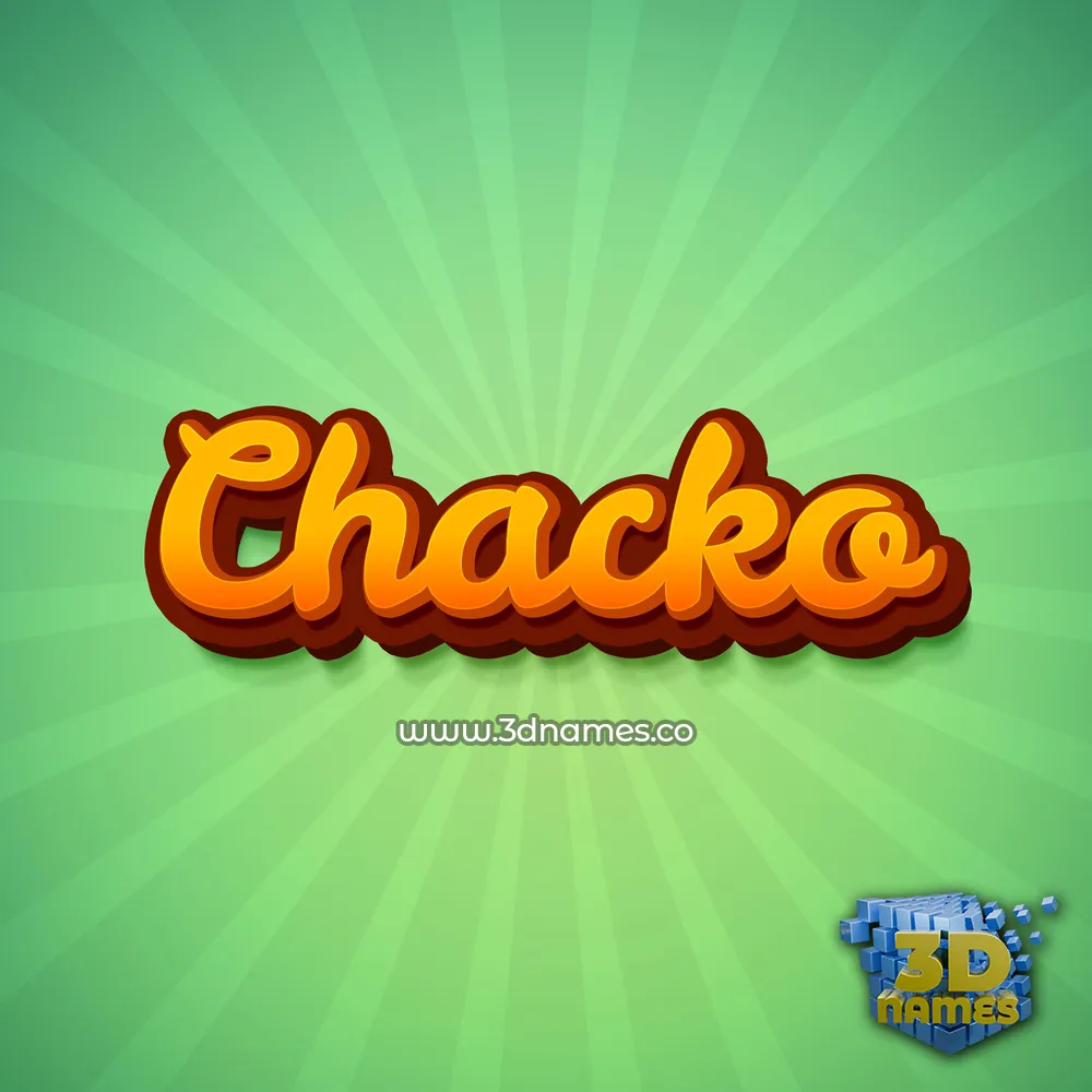 chacko in Green Rays style - 3D name wallpaper