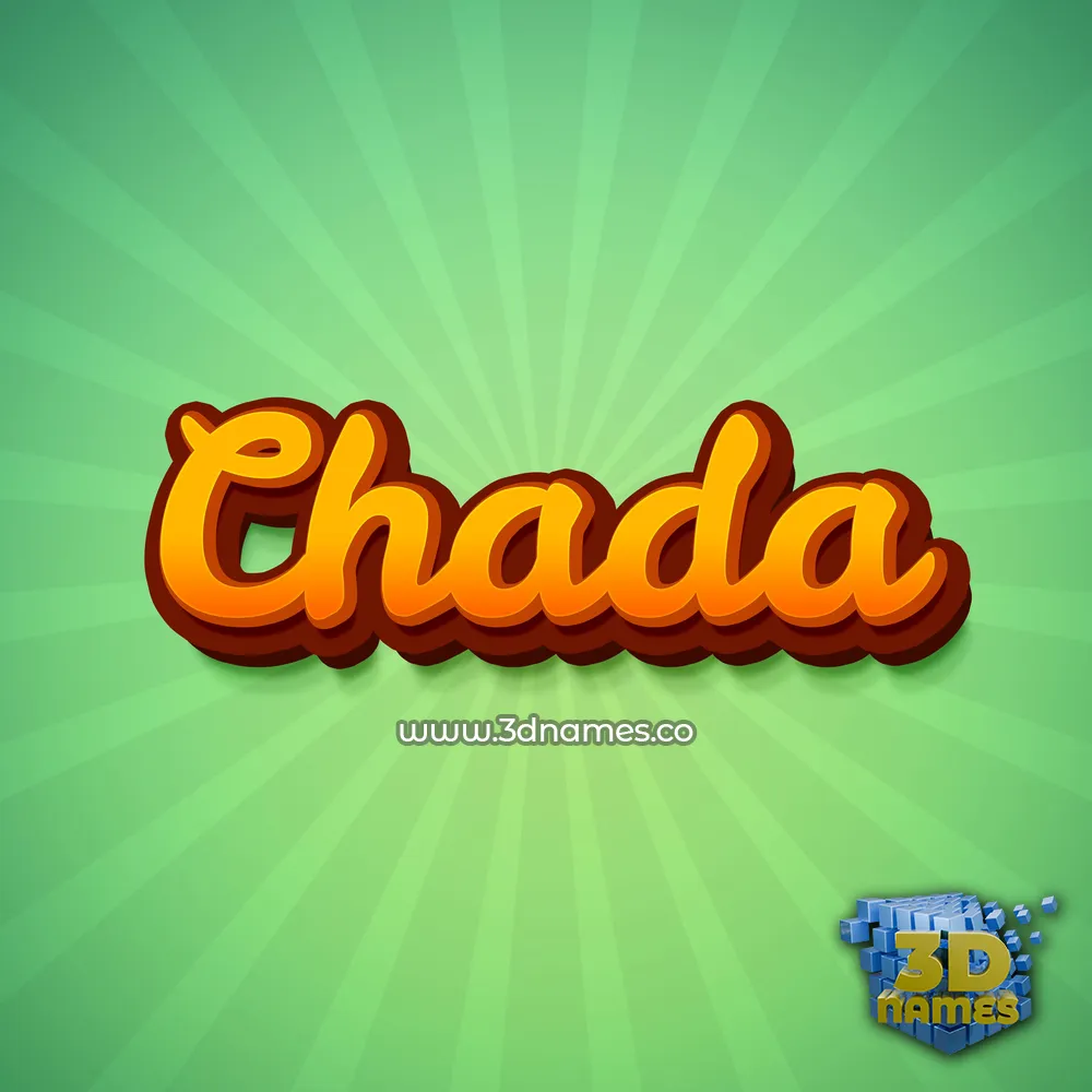 chada in Green Rays style - 3D name wallpaper
