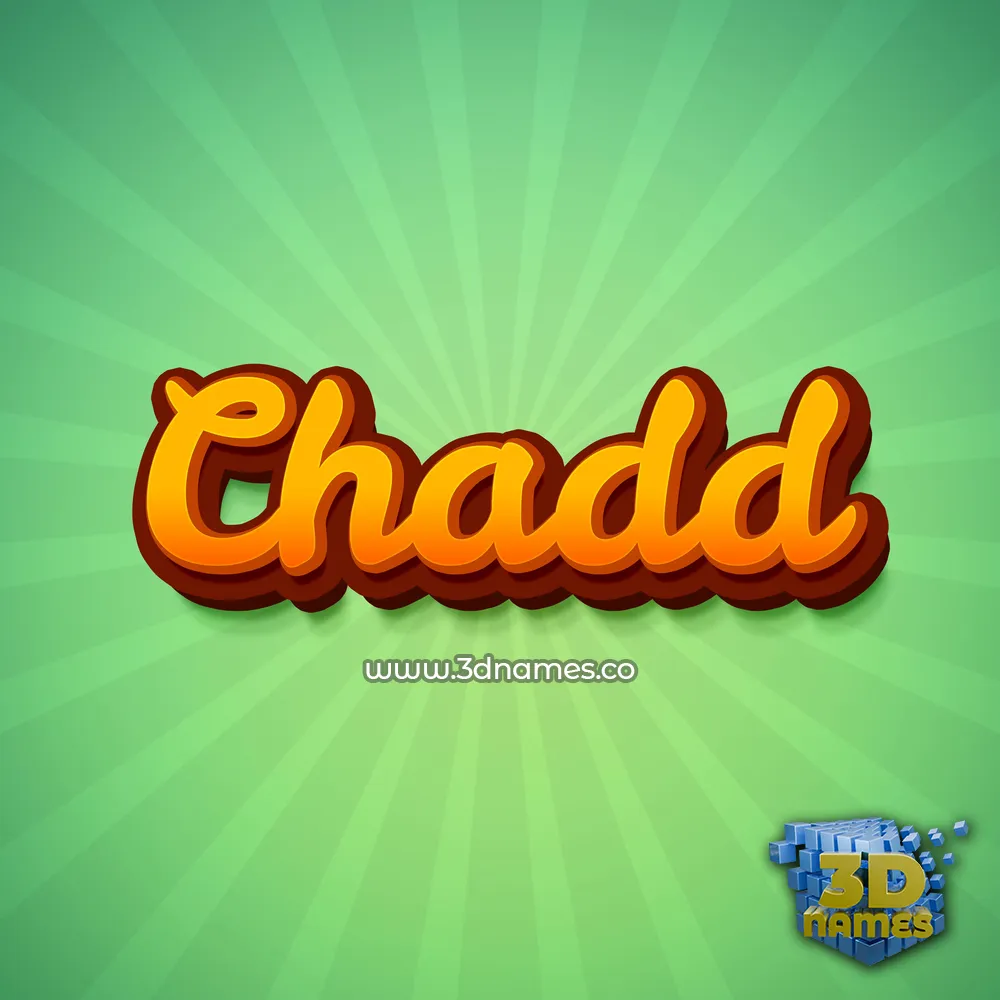 chadd in Green Rays style - 3D name wallpaper