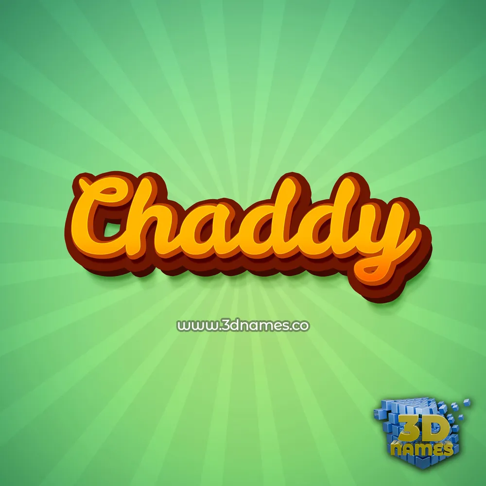 chaddy in Green Rays style - 3D name wallpaper