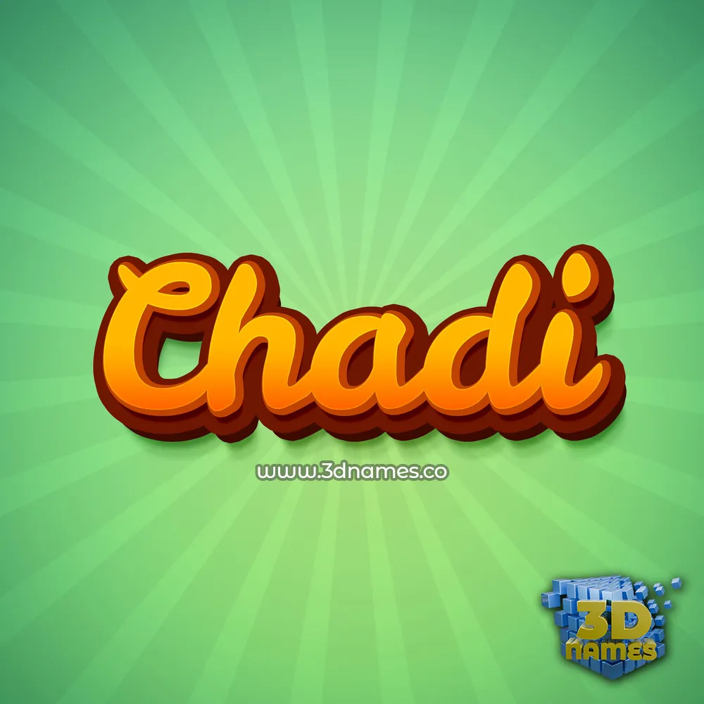 chadi in Green Rays style - 3D name wallpaper