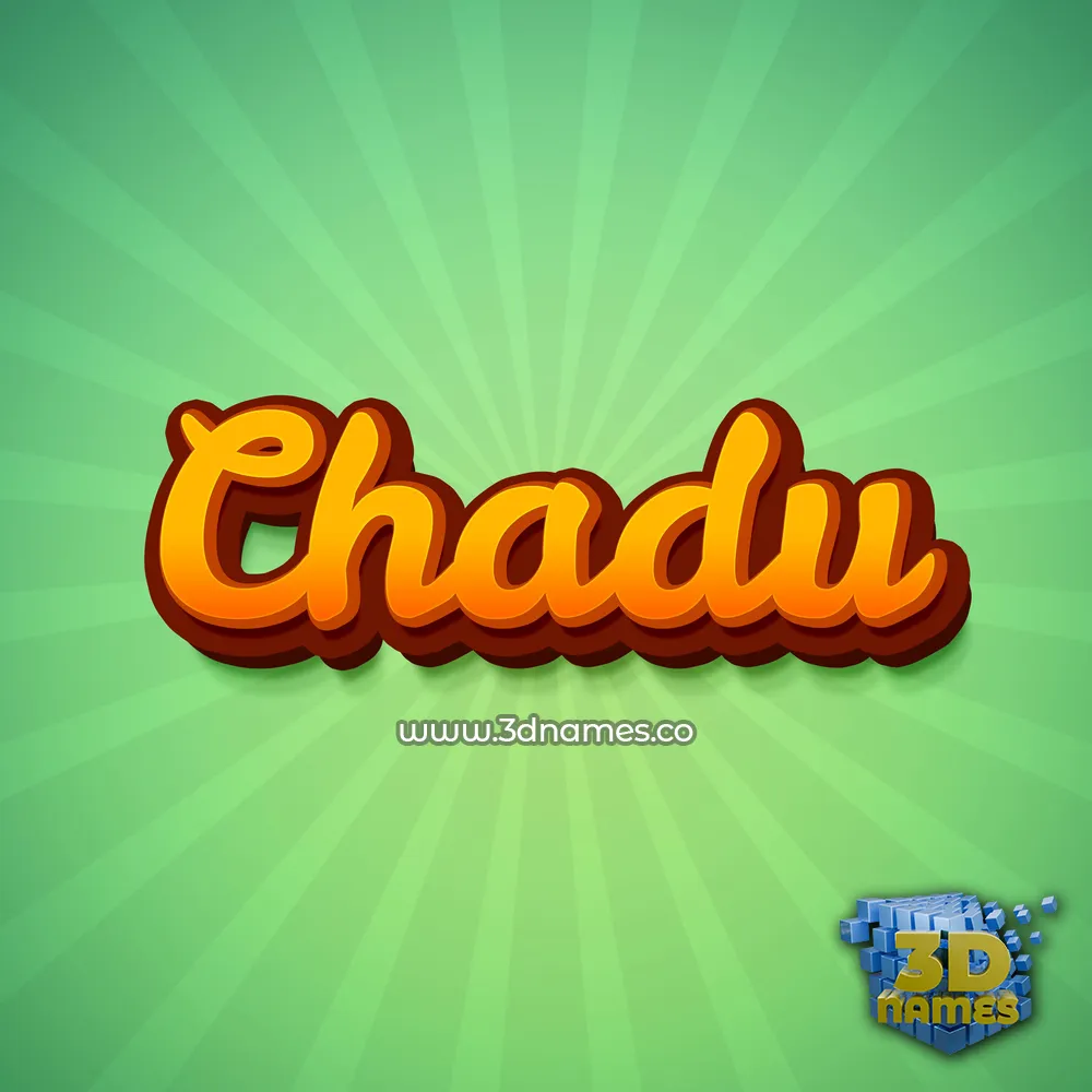 chadu in Green Rays style - 3D name wallpaper