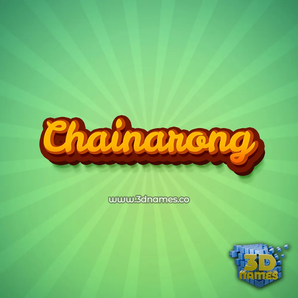 chainarong in Green Rays style - 3D name wallpaper