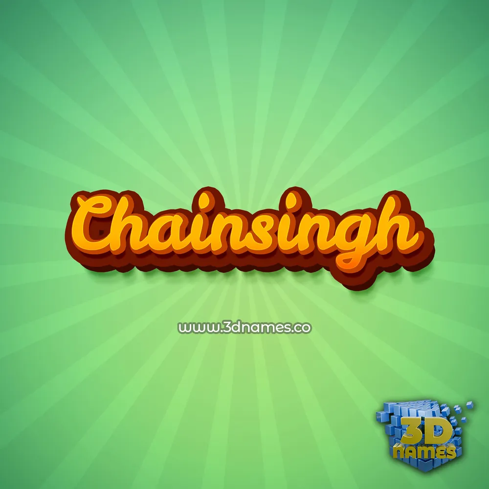 chainsingh in Green Rays style - 3D name wallpaper