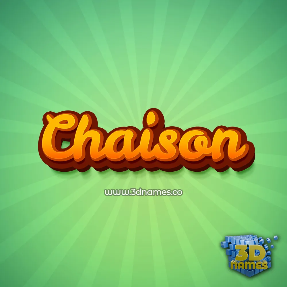 chaison in Green Rays style - 3D name wallpaper