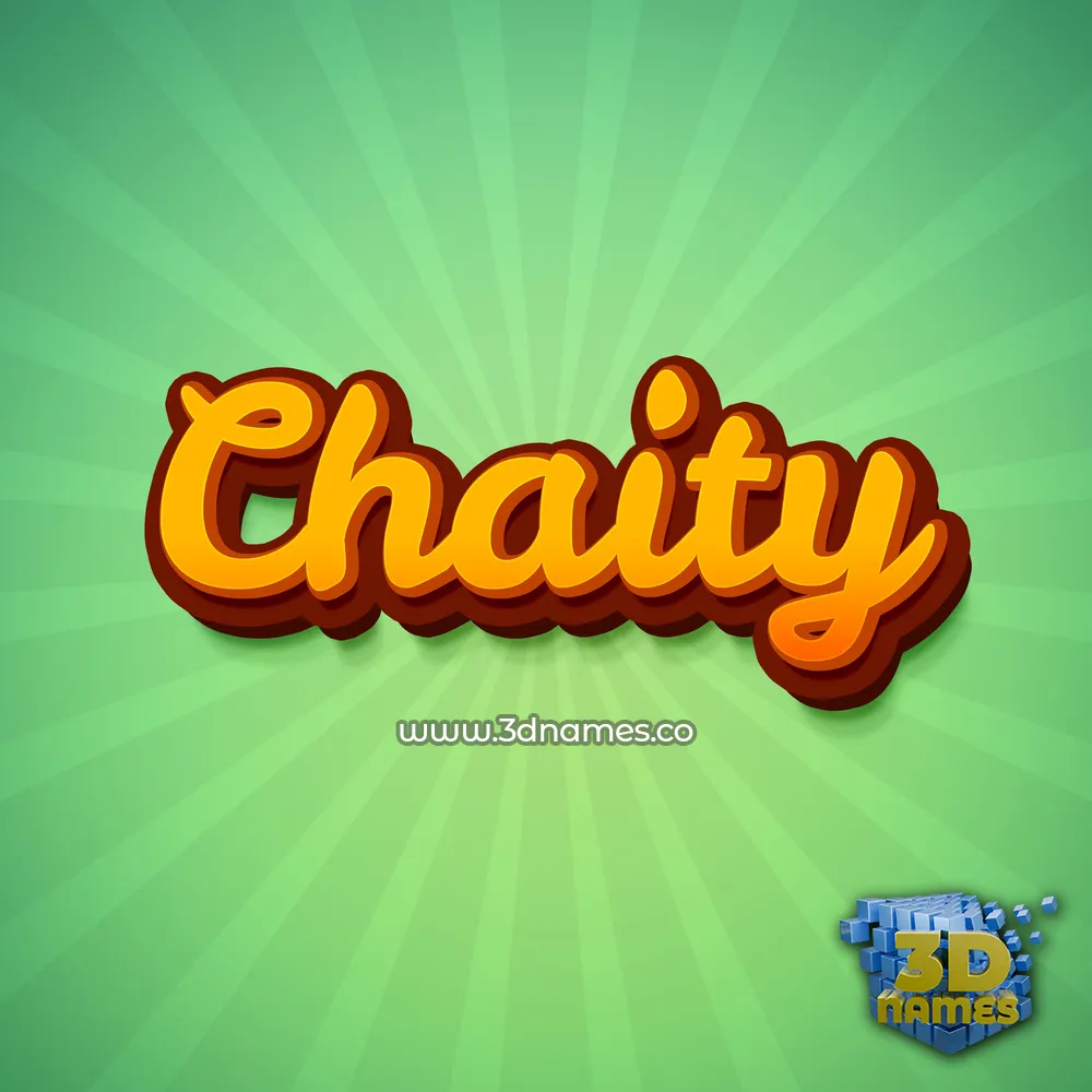 chaity in Green Rays style - 3D name wallpaper