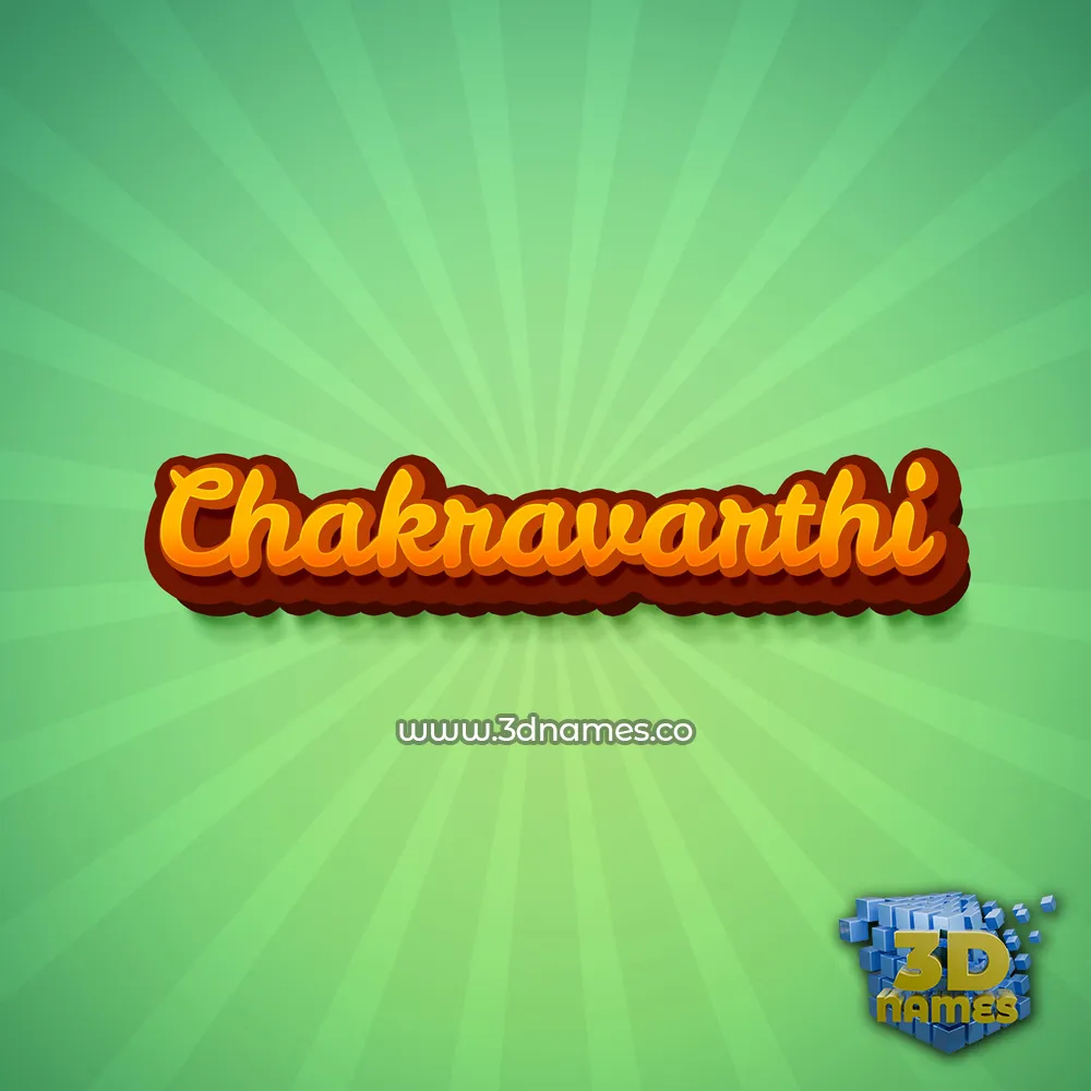 chakravarthi in Green Rays style - 3D name wallpaper