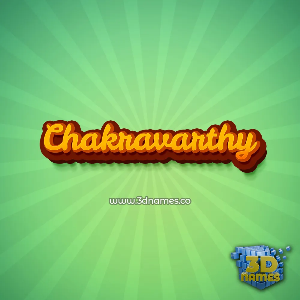 chakravarthy in Green Rays style - 3D name wallpaper