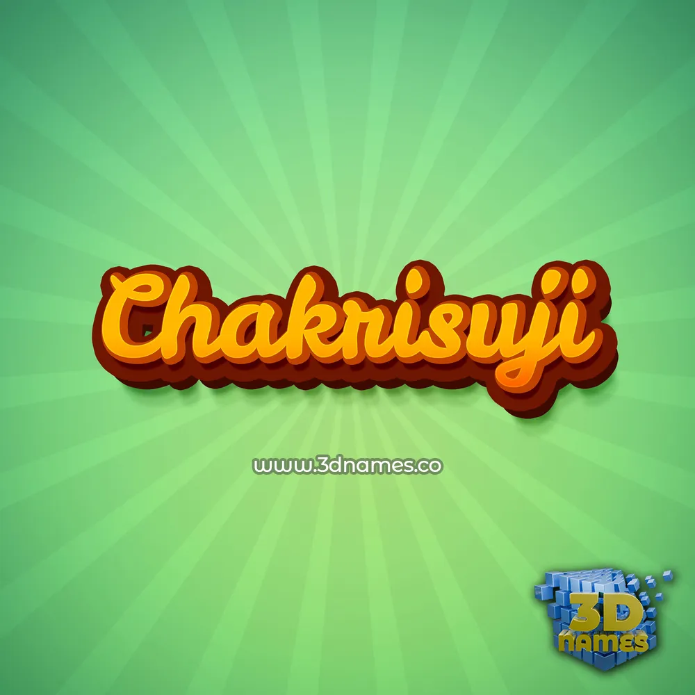 chakrisuji in Green Rays style - 3D name wallpaper