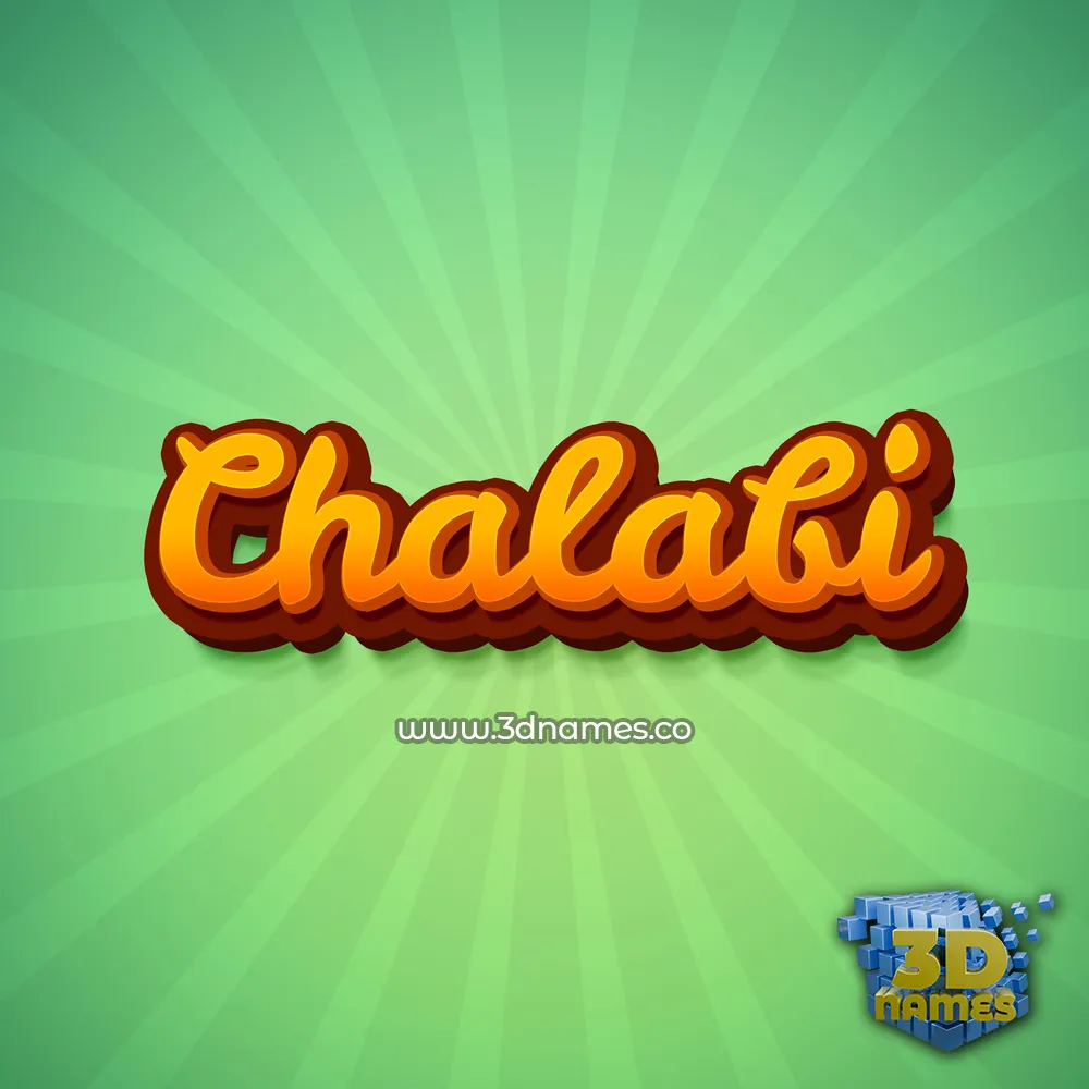 chalabi in Green Rays style - 3D name wallpaper