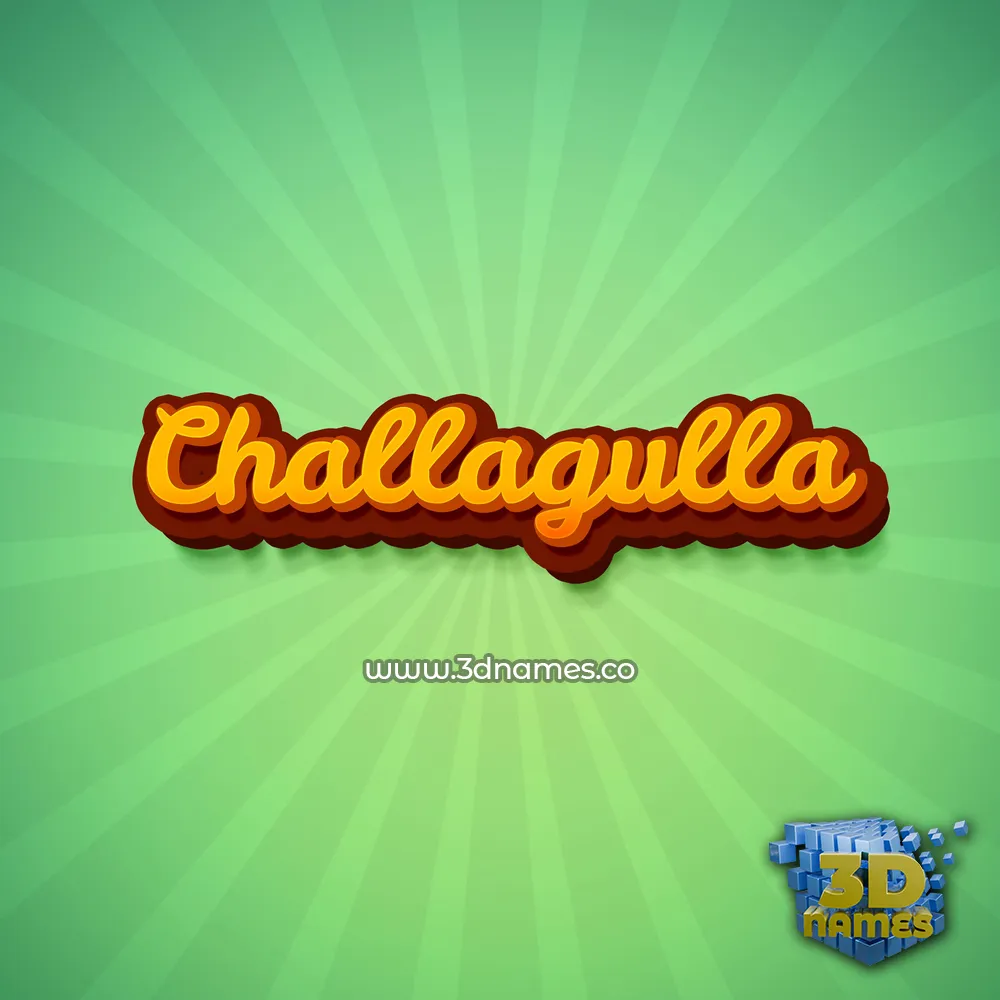 challagulla in Green Rays style - 3D name wallpaper