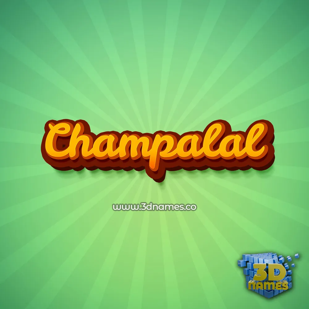 champalal in Green Rays style - 3D name wallpaper