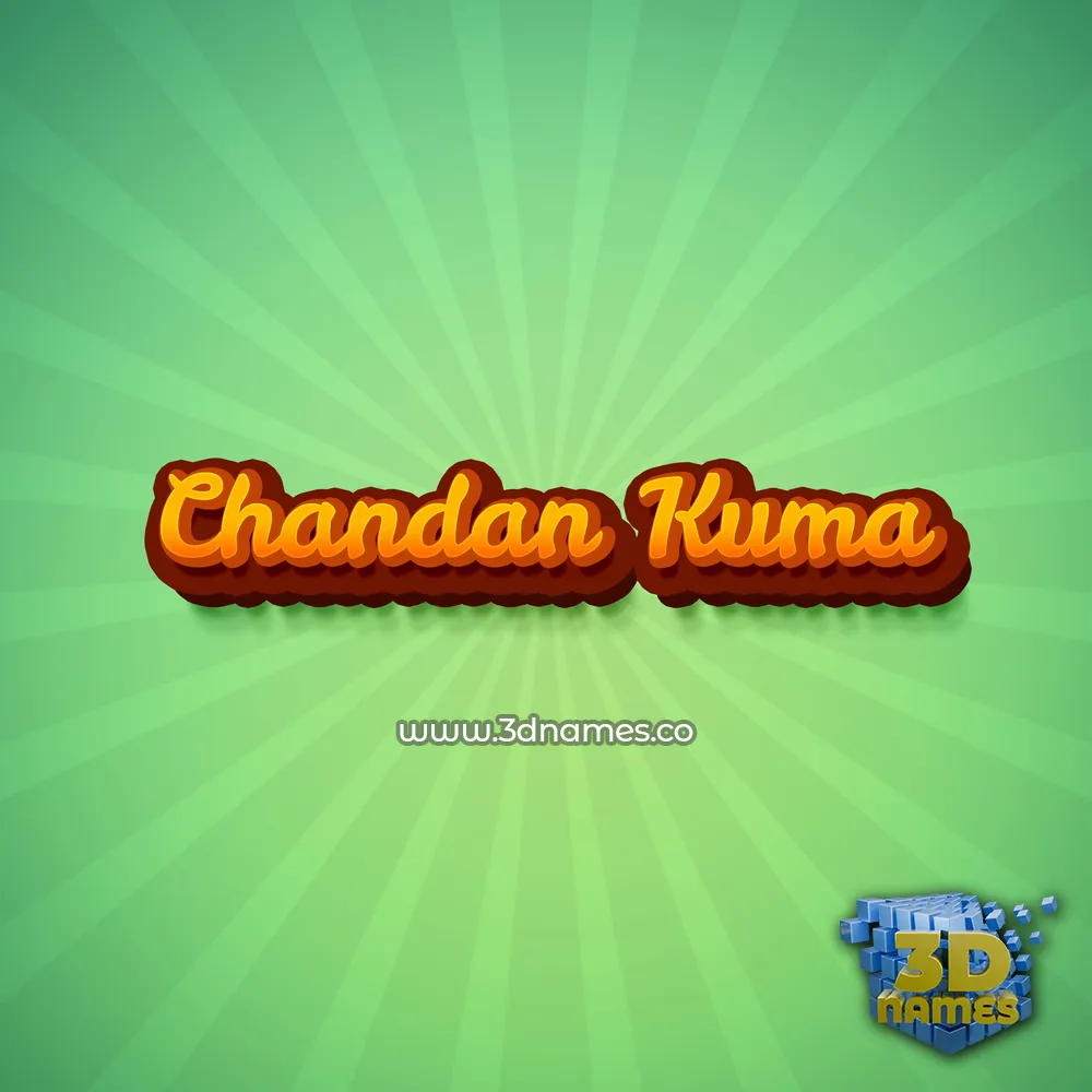 chandan kuma in Green Rays style - 3D name wallpaper