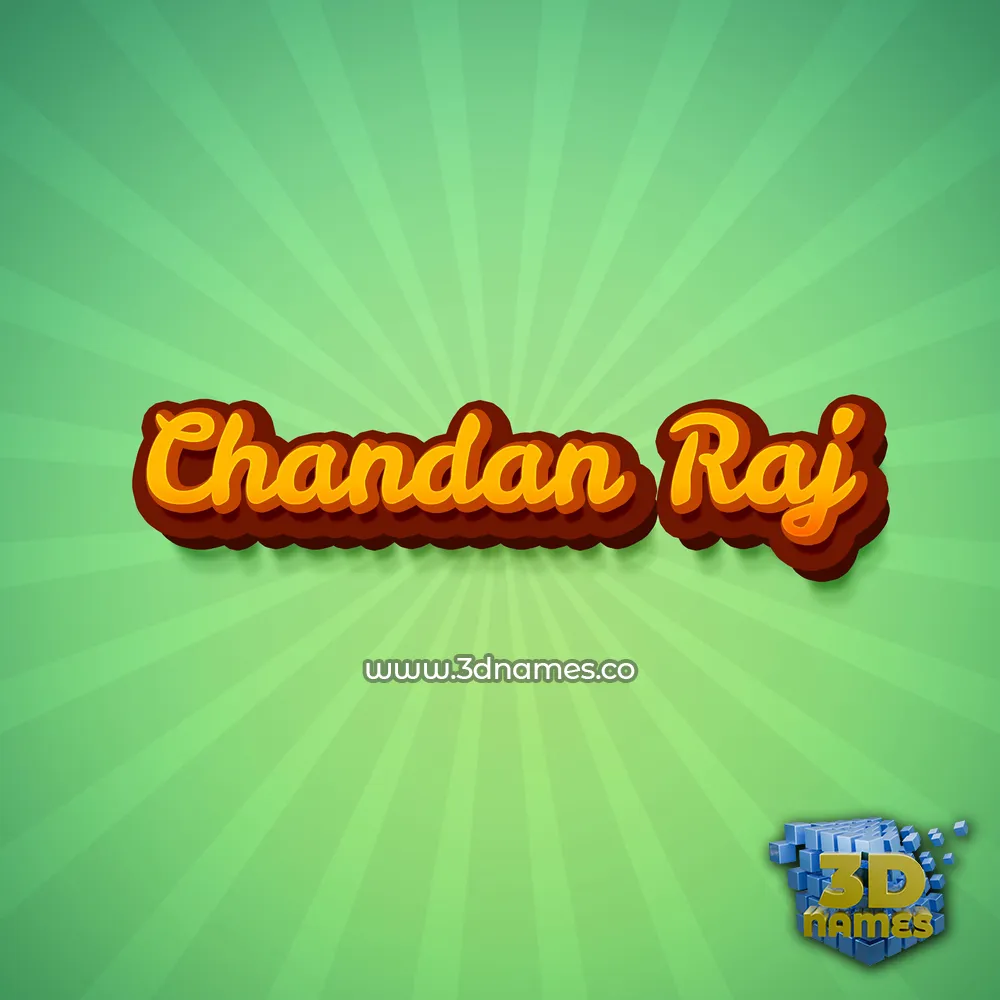 chandan raj in Green Rays style - 3D name wallpaper