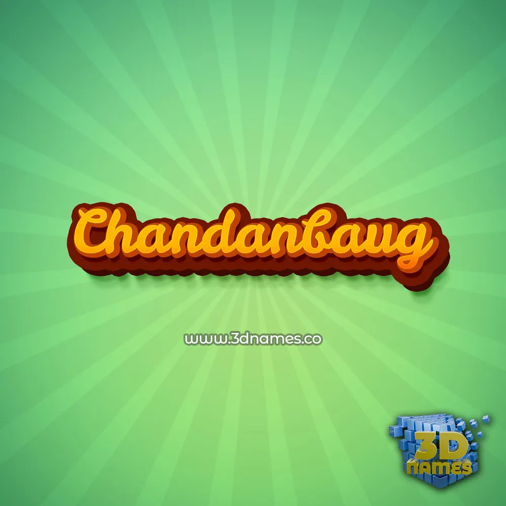chandanbaug in Green Rays style - 3D name wallpaper