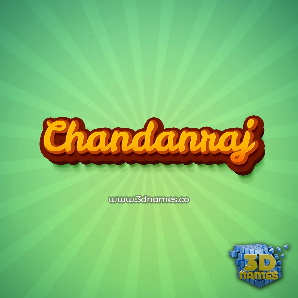 chandanraj in Green Rays style - 3D name wallpaper