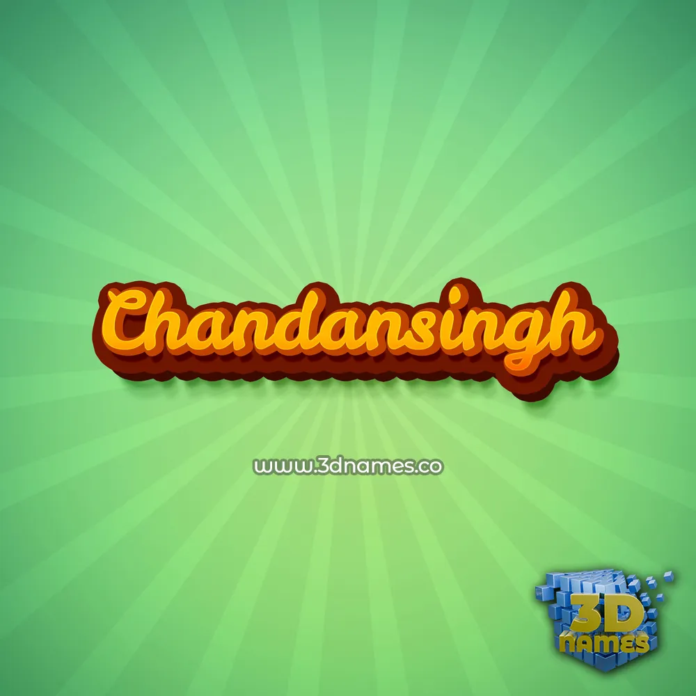 chandansingh in Green Rays style - 3D name wallpaper