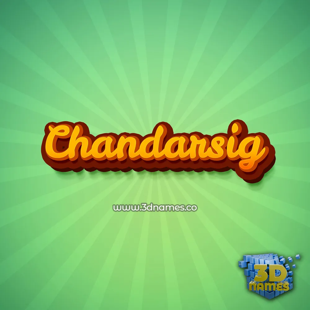 chandarsig in Green Rays style - 3D name wallpaper