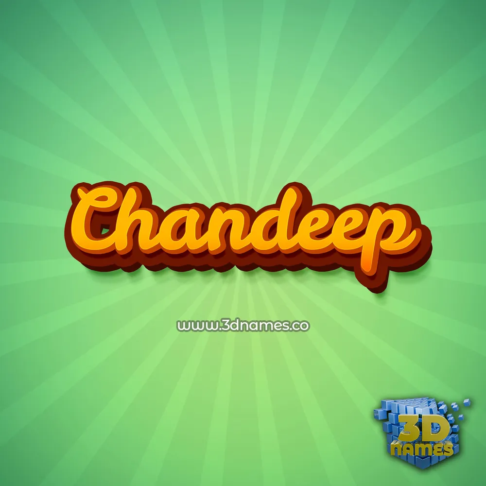 chandeep in Green Rays style - 3D name wallpaper