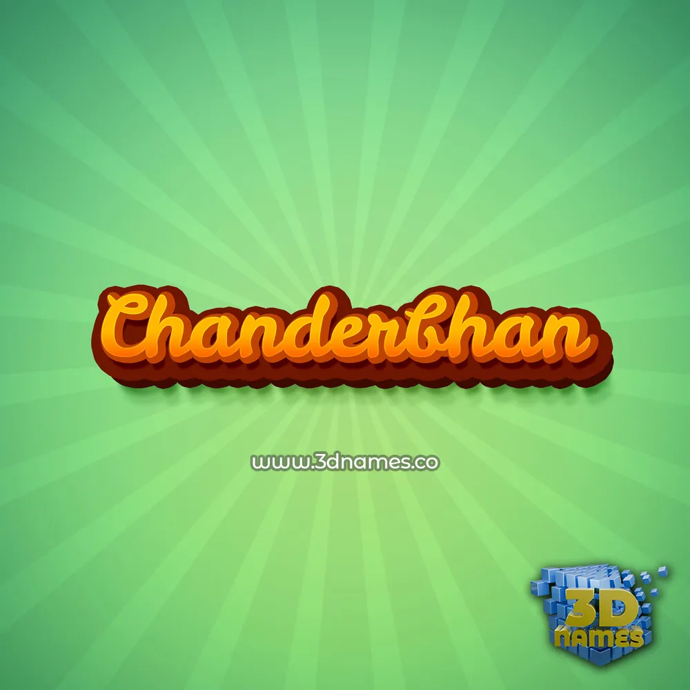 chanderbhan in Green Rays style - 3D name wallpaper