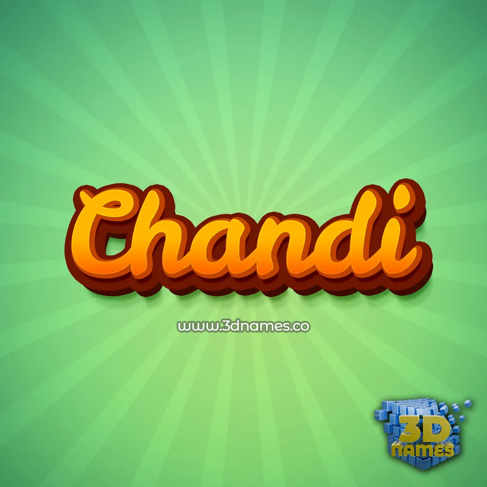 chandi in Green Rays style - 3D name wallpaper