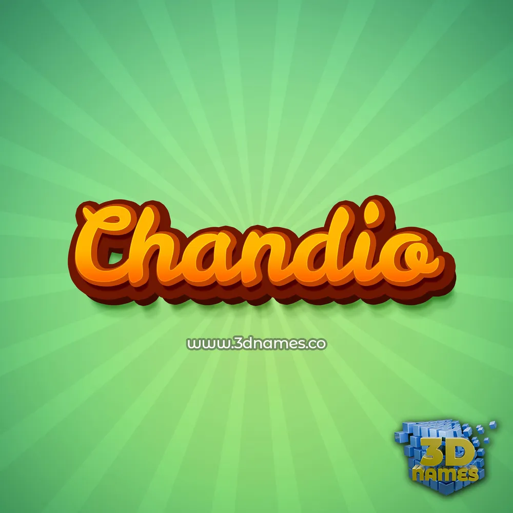 chandio in Green Rays style - 3D name wallpaper