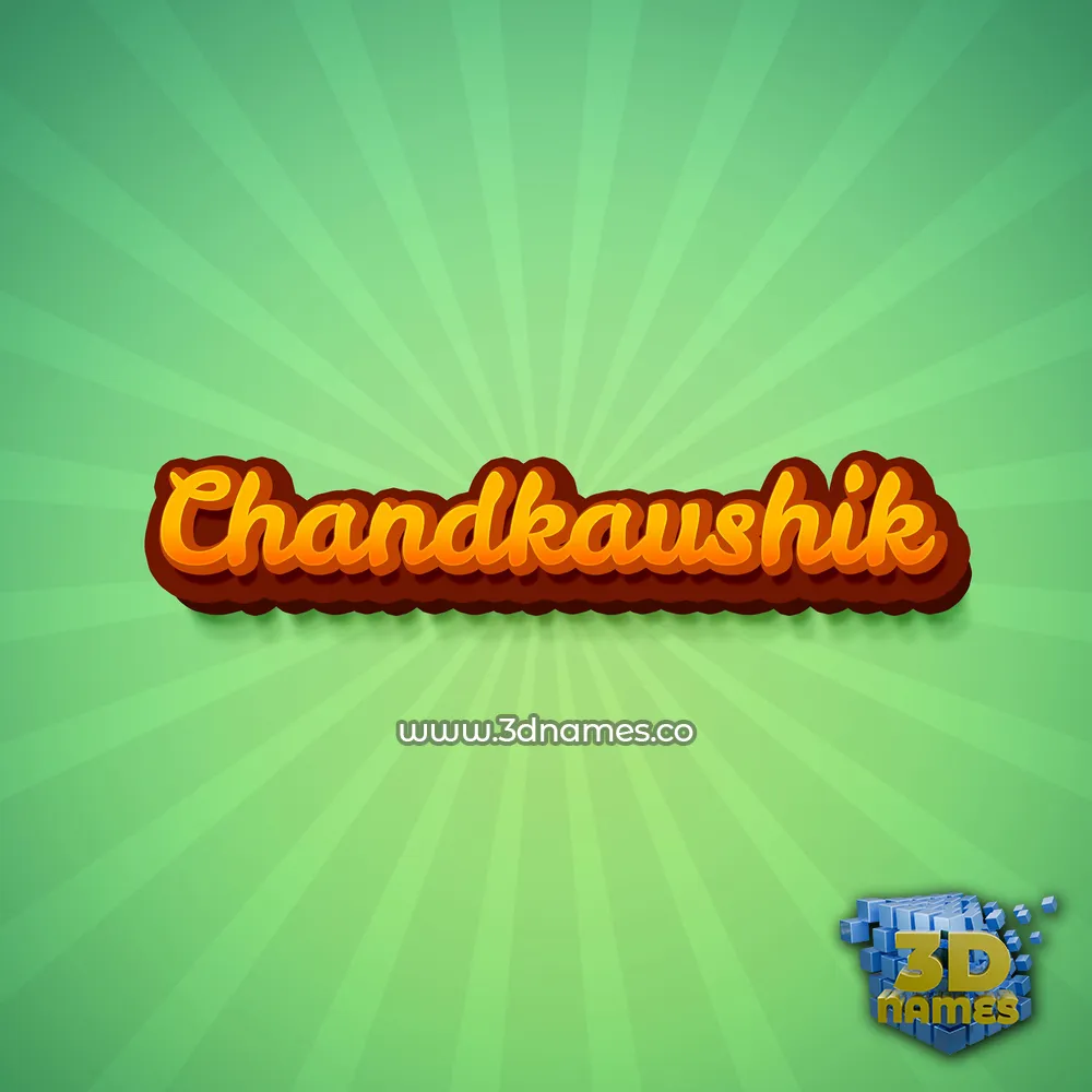 chandkaushik in Green Rays style - 3D name wallpaper