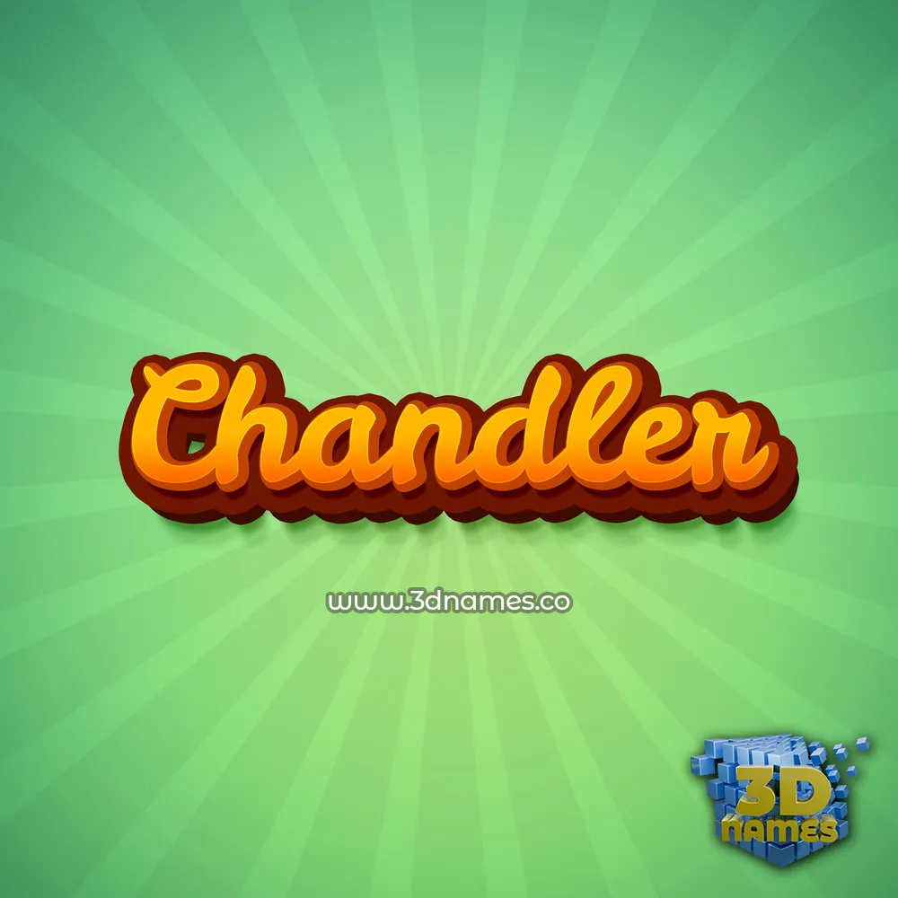 chandler in Green Rays style - 3D name wallpaper