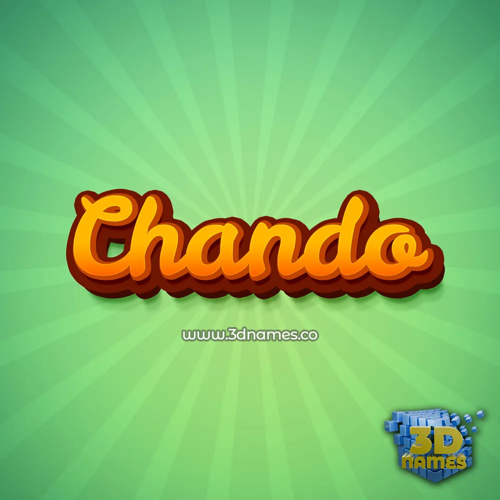 chando in Green Rays style - 3D name wallpaper