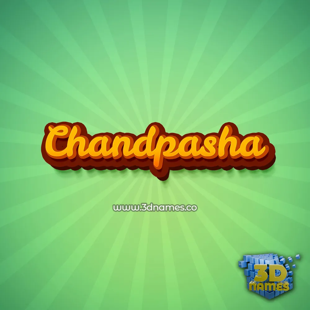 chandpasha in Green Rays style - 3D name wallpaper