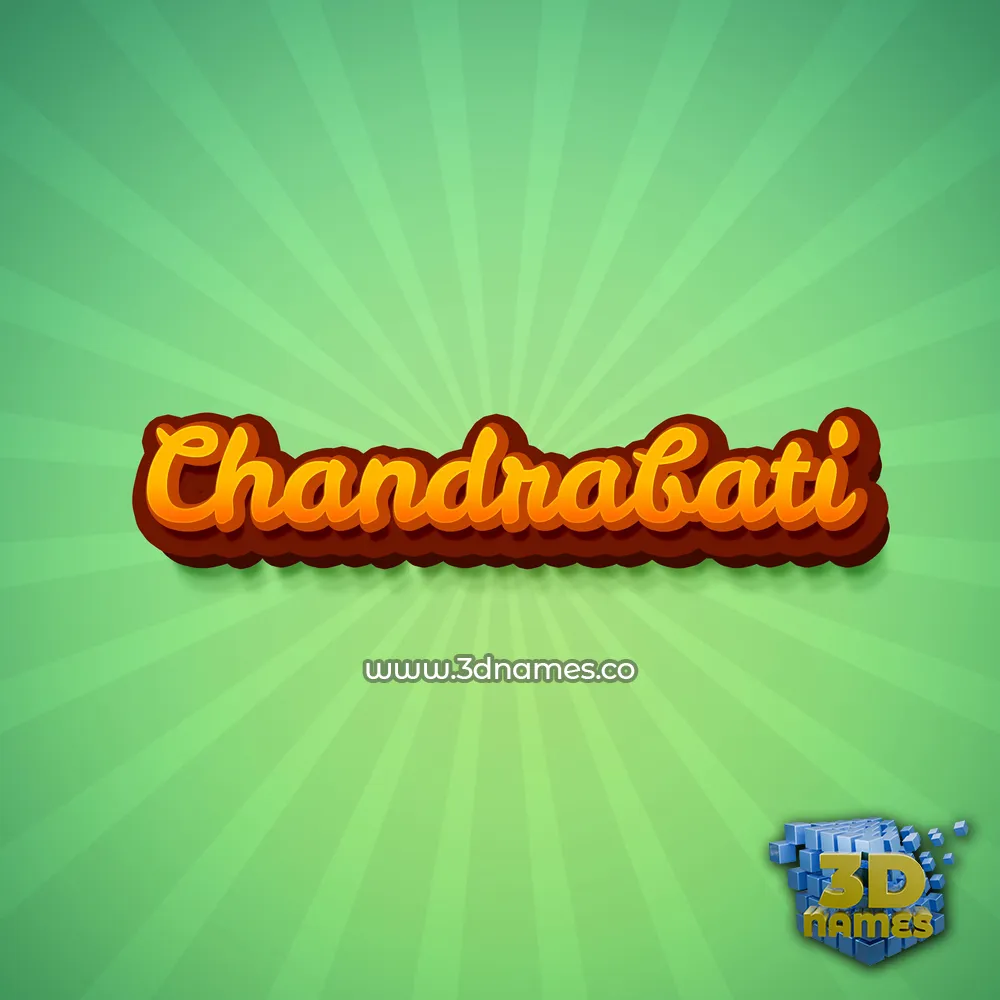 chandrabati in Green Rays style - 3D name wallpaper