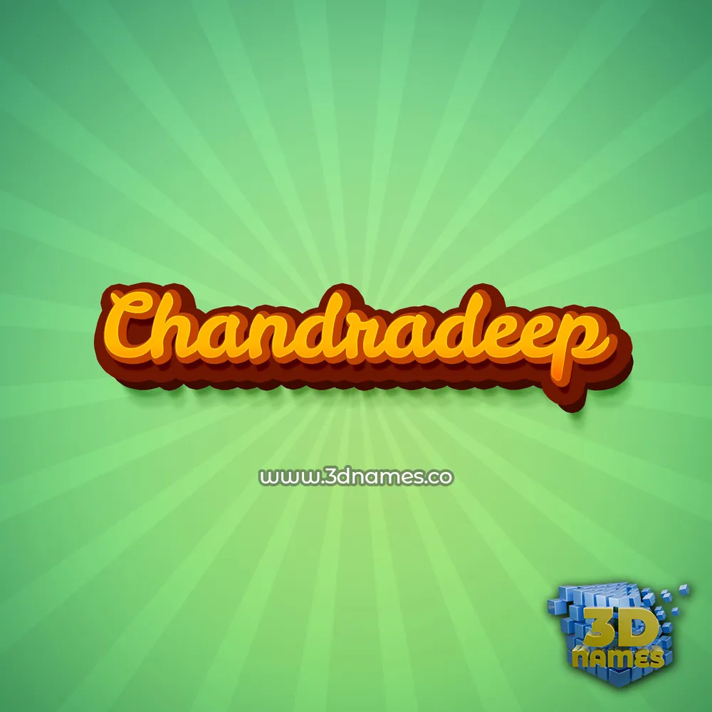 chandradeep in Green Rays style - 3D name wallpaper