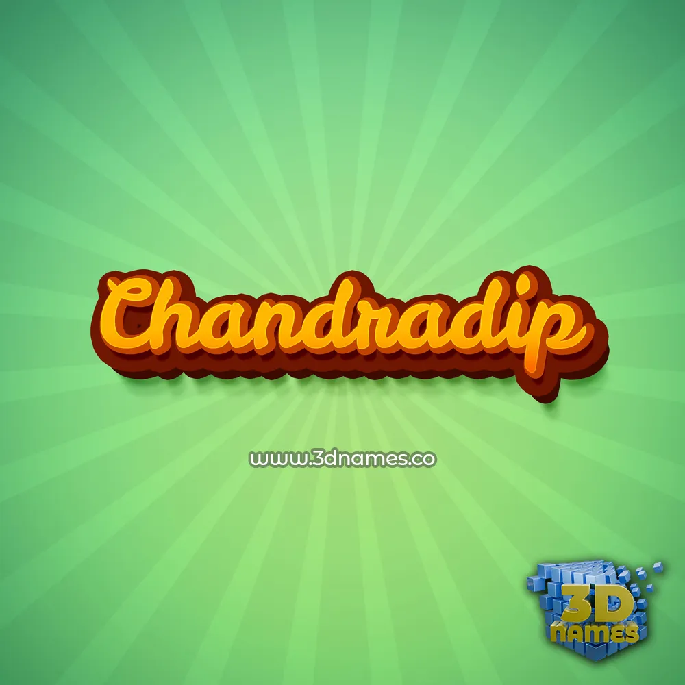 chandradip in Green Rays style - 3D name wallpaper