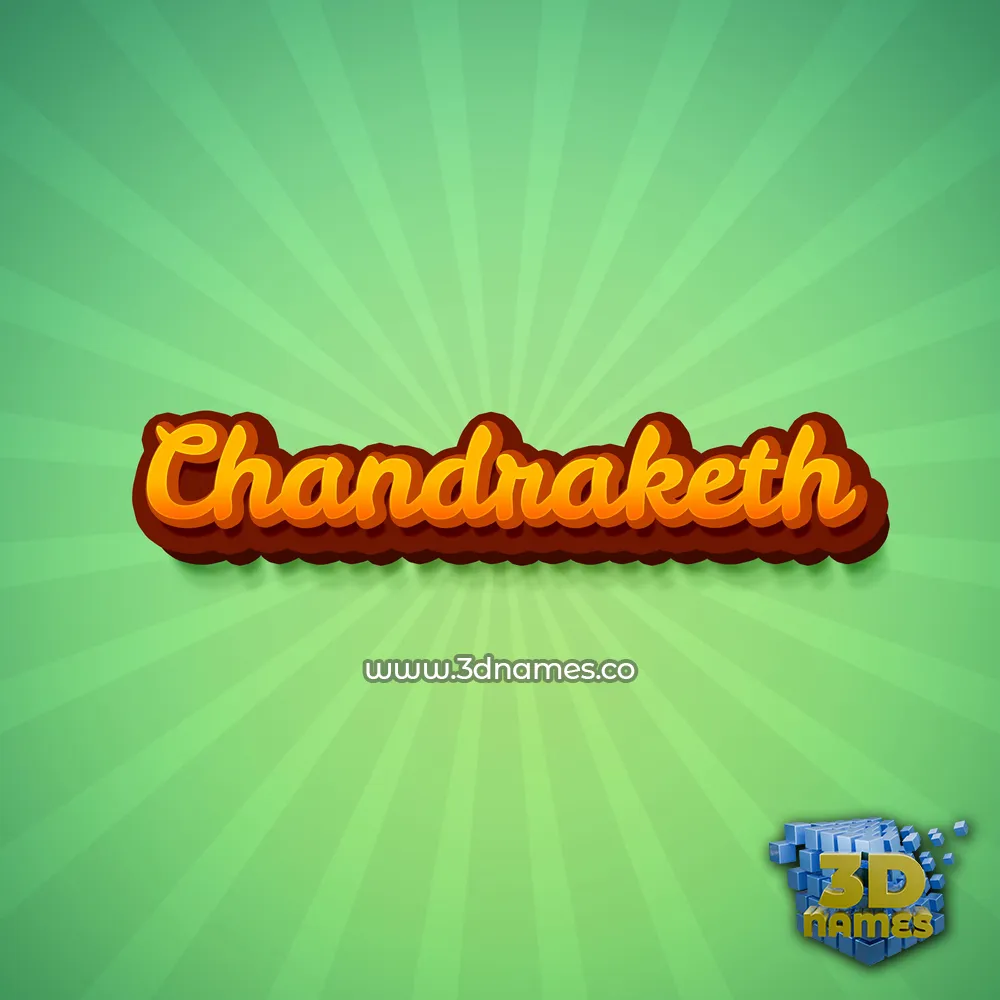 chandraketh in Green Rays style - 3D name wallpaper