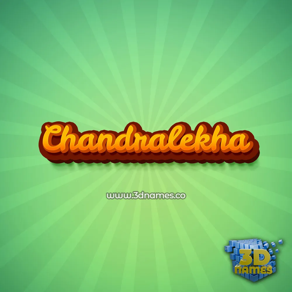 chandralekha in Green Rays style - 3D name wallpaper