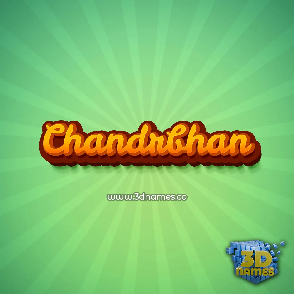 chandrbhan in Green Rays style - 3D name wallpaper