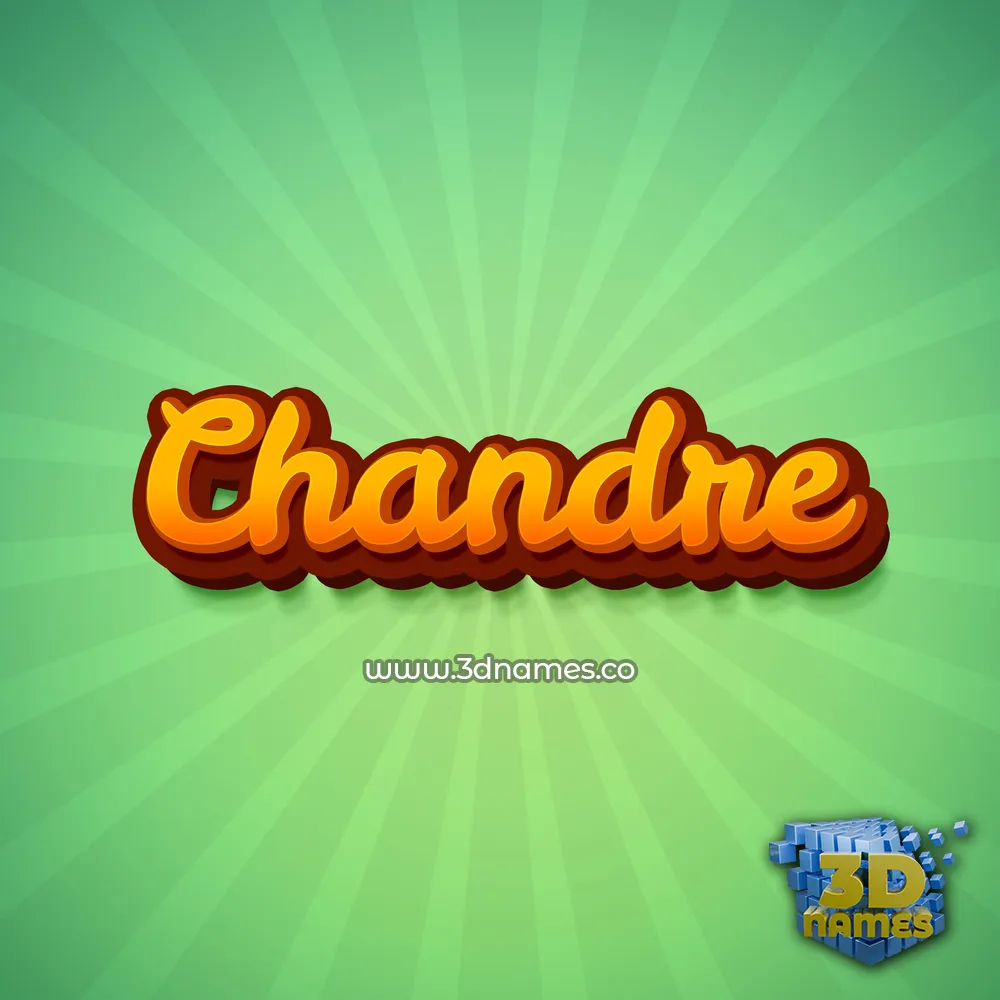 chandre in Green Rays style - 3D name wallpaper