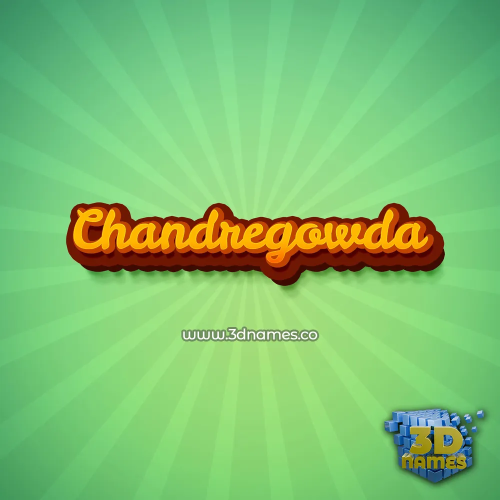 chandregowda in Green Rays style - 3D name wallpaper