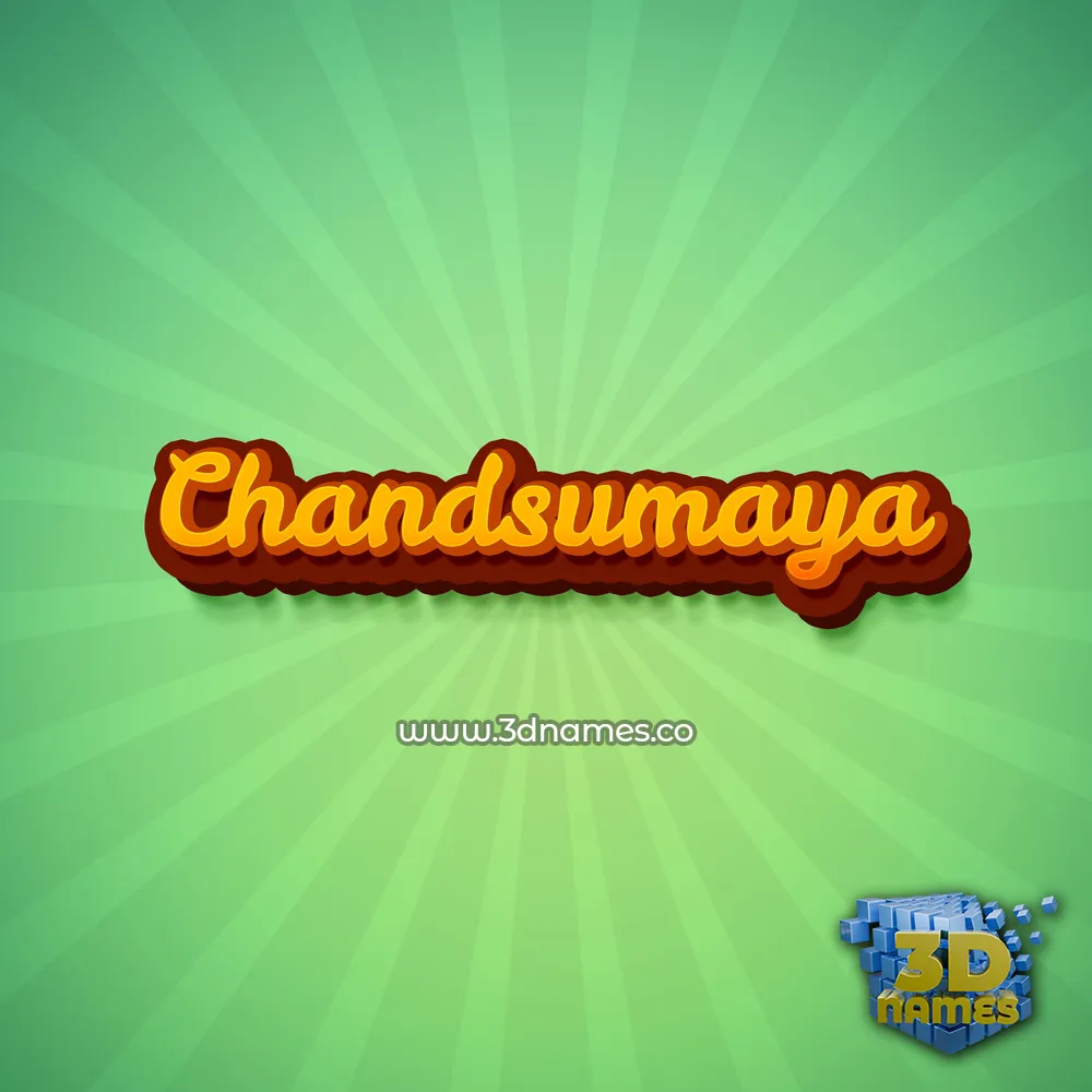 chandsumaya in Green Rays style - 3D name wallpaper
