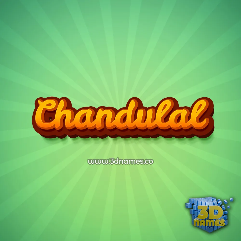 chandulal in Green Rays style - 3D name wallpaper