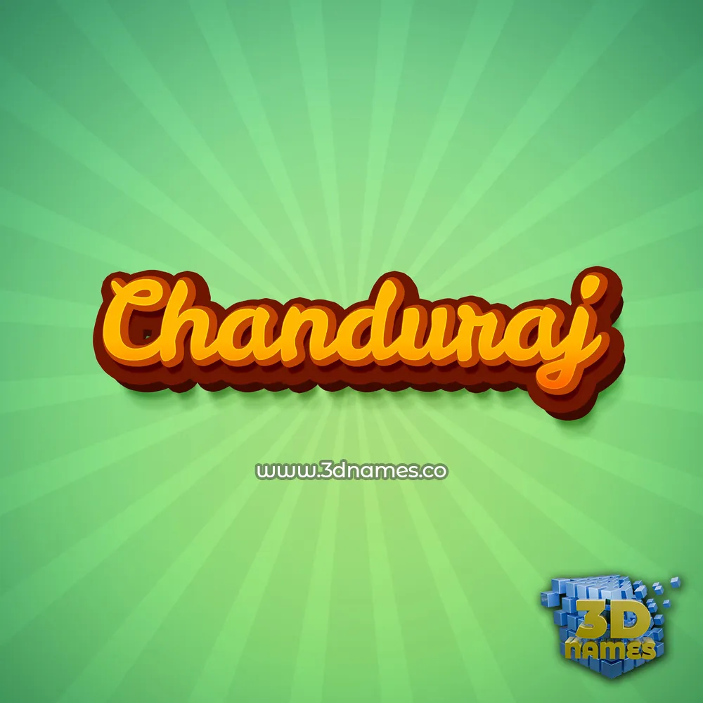 chanduraj in Green Rays style - 3D name wallpaper