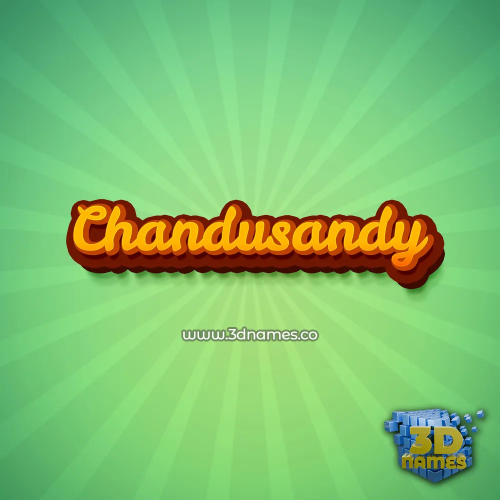 chandusandy in Green Rays style - 3D name wallpaper