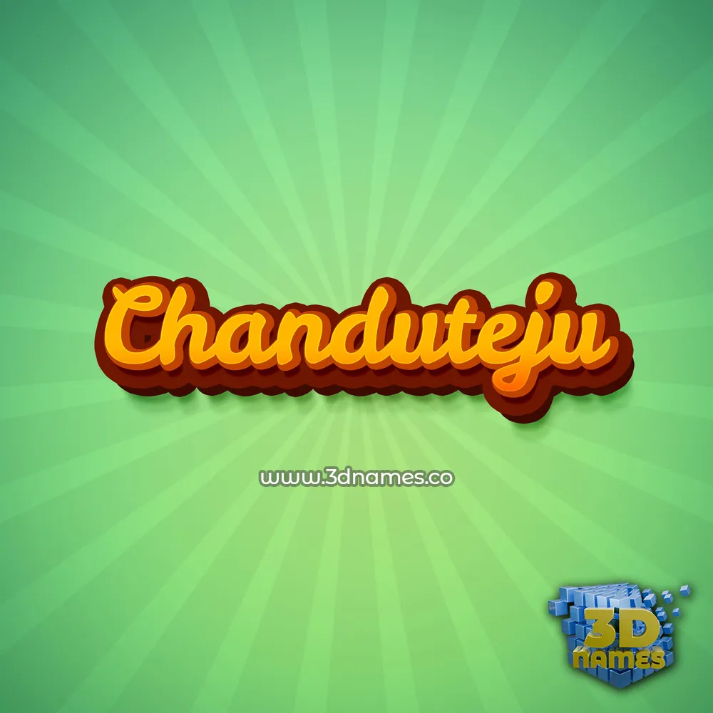 chanduteju in Green Rays style - 3D name wallpaper
