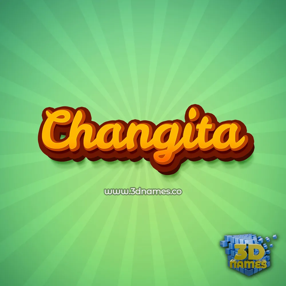 changita in Green Rays style - 3D name wallpaper