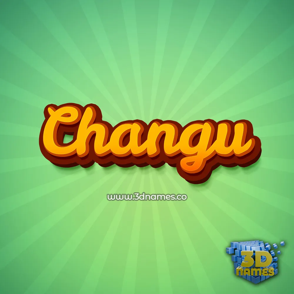 changu in Green Rays style - 3D name wallpaper