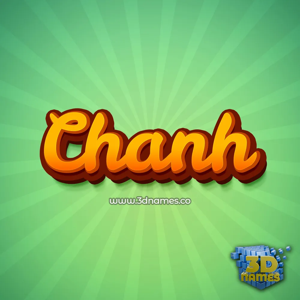 chanh in Green Rays style - 3D name wallpaper