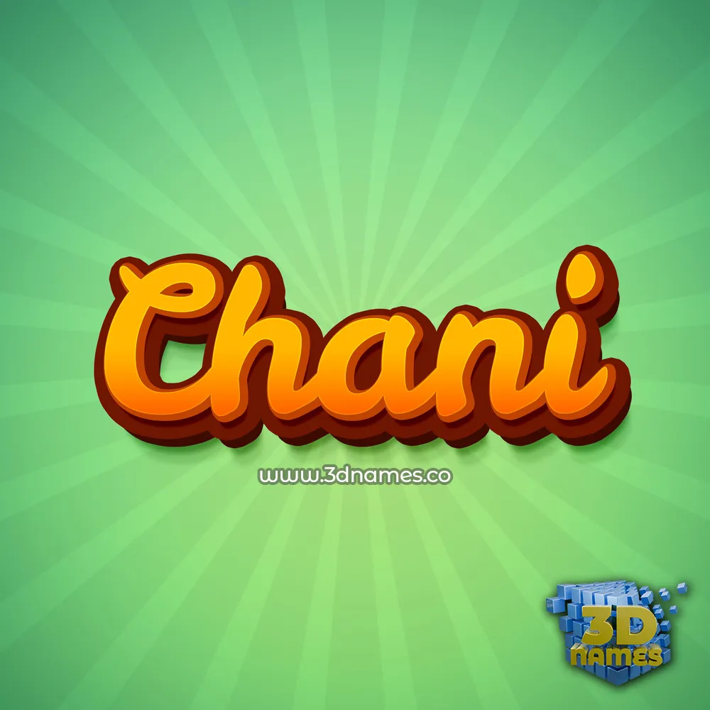 chani in Green Rays style - 3D name wallpaper