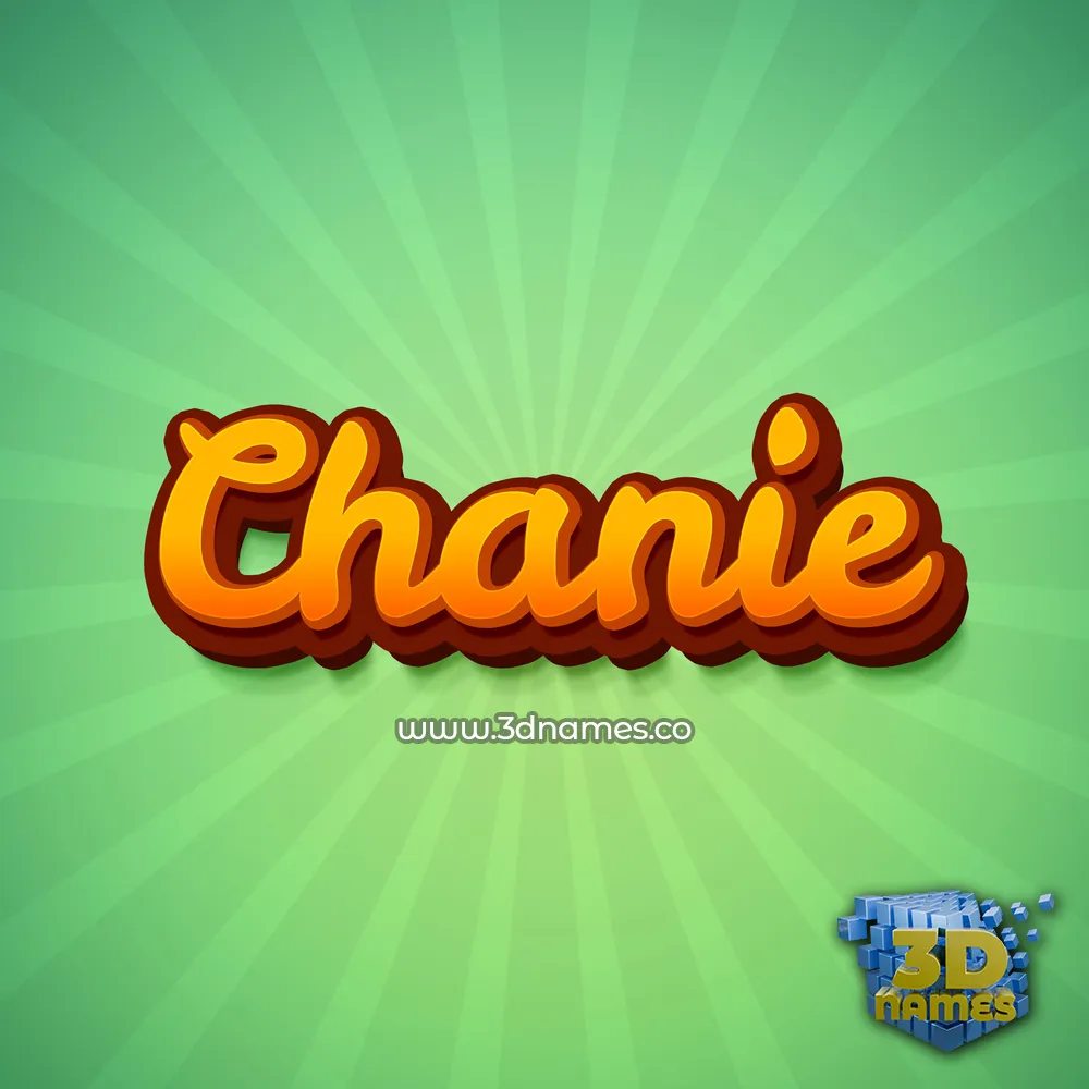 chanie in Green Rays style - 3D name wallpaper